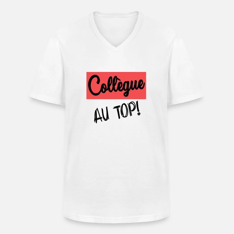 KOLLEGE. ANFANGEN. RUHESTAND - Männer-T-Shirt mit V-Ausschnitt - Weiß
