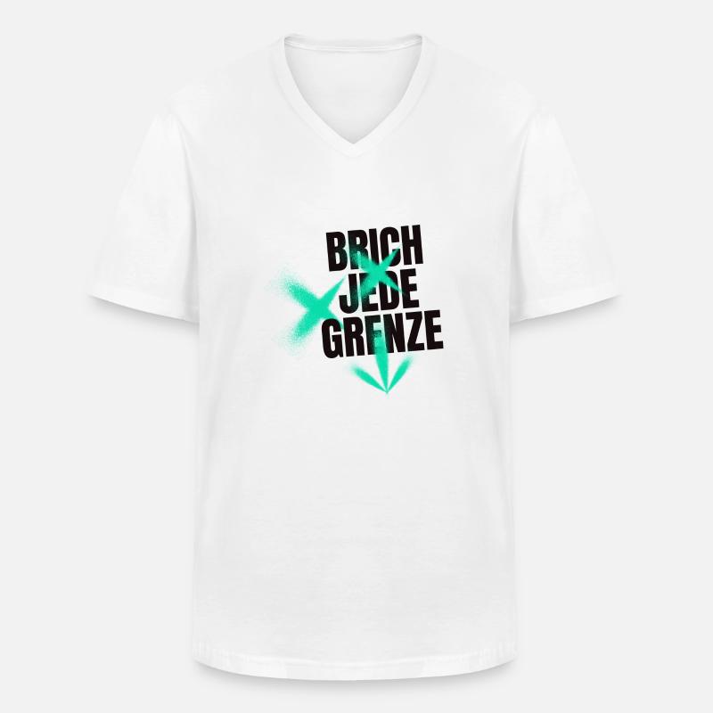 Stay Strong - Männer-T-Shirt mit V-Ausschnitt - Weiß