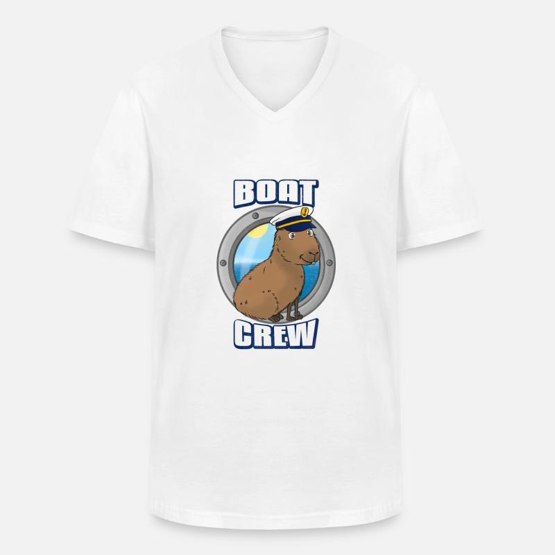 Boot Crew - Männer-T-Shirt mit V-Ausschnitt - Weiß