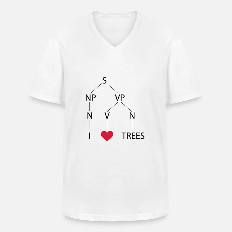Syntaxbaum - Männer-T-Shirt mit V-Ausschnitt - Weiß