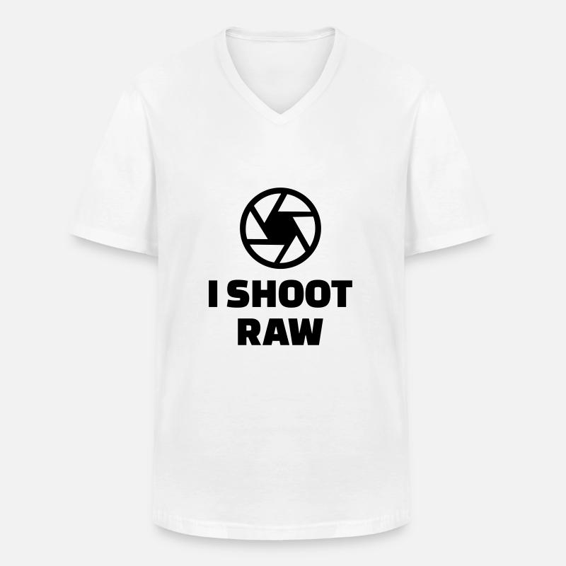 Fotograf - Männer-T-Shirt mit V-Ausschnitt - Weiß