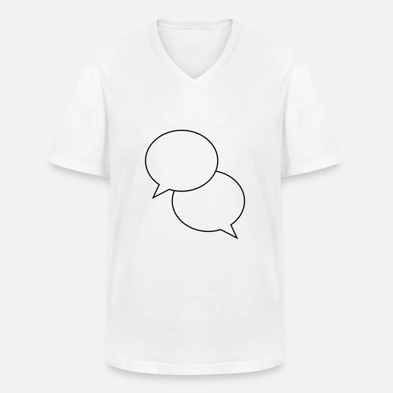 sprechblasen design - Männer-T-Shirt mit V-Ausschnitt - Weiß
