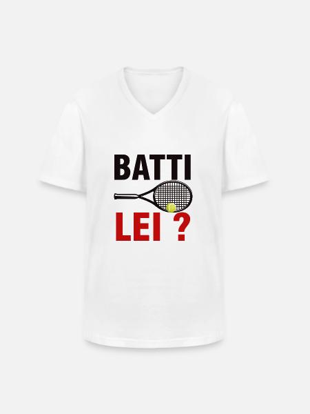 Batti Lei ? Film Cult Anni 80 Batti Lei ? - Maglietta da uomo classica con scollo a V - bianco