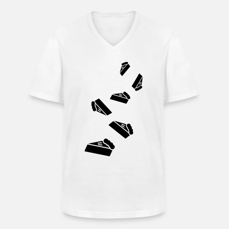 Kuchen käsekuchen icon - Männer-T-Shirt mit V-Ausschnitt - Weiß
