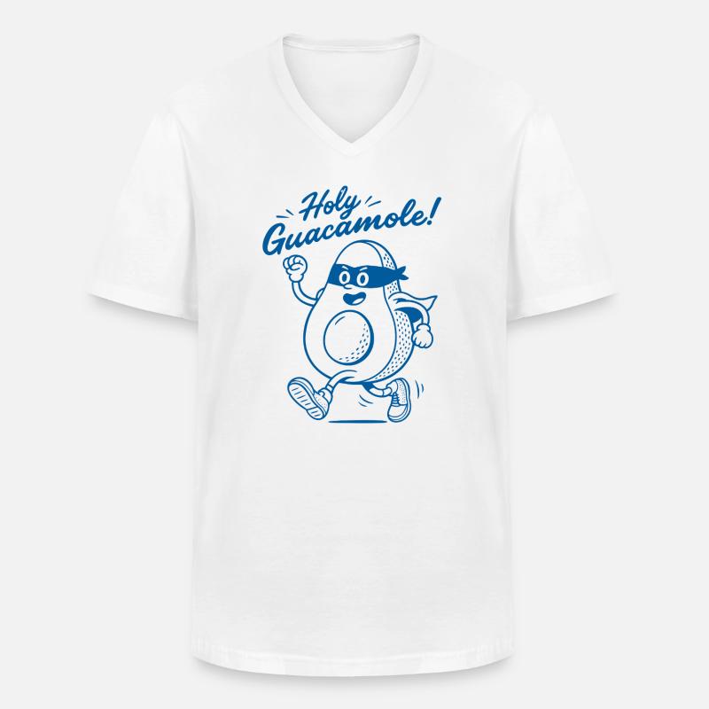 Heiliger Guacamole Held - Männer-T-Shirt mit V-Ausschnitt - Weiß