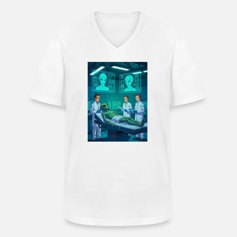 Alien Autopsy – Das geheime Labor - Männer-T-Shirt mit V-Ausschnitt - Weiß