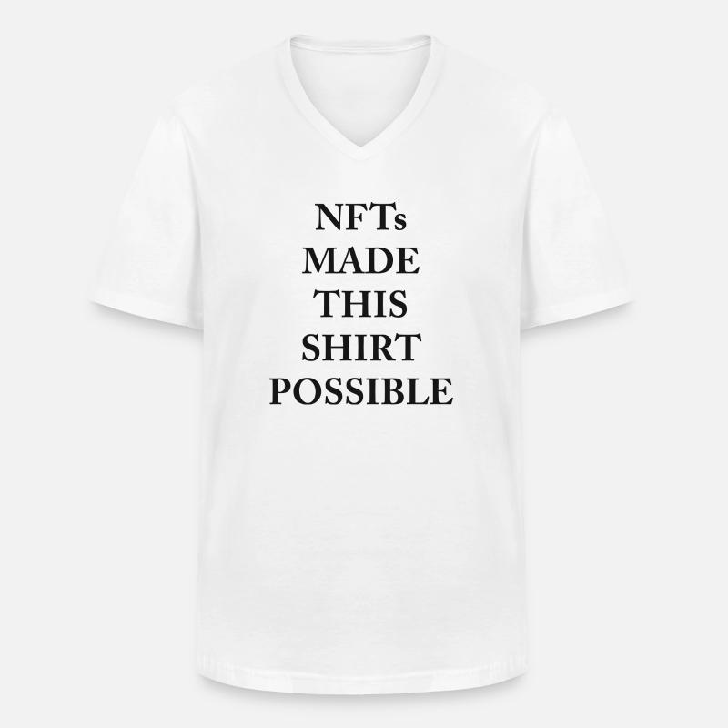 Everything is possible with NFTs - Männer-T-Shirt mit V-Ausschnitt - Weiß
