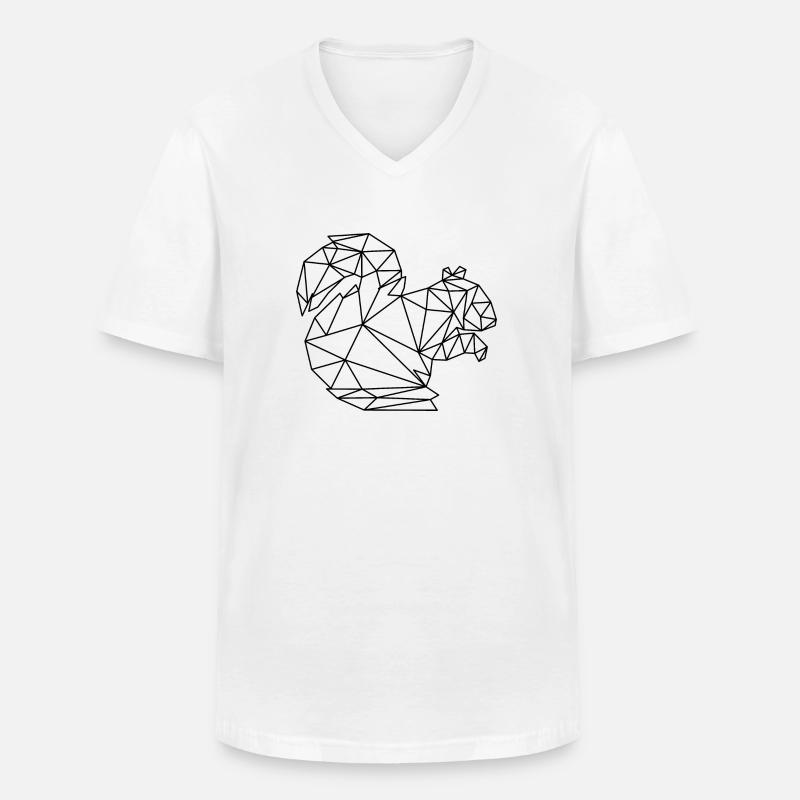 Écureuils - T-shirt col V Homme - blanc