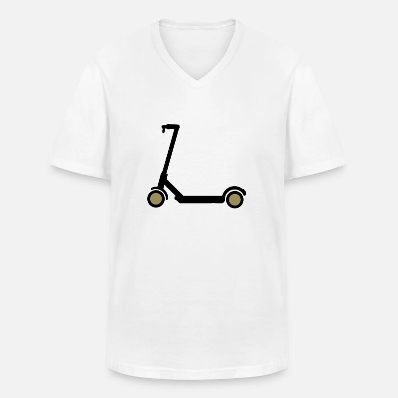 E-Scooter Eroller Comicdesign Geschenkidee - Männer-T-Shirt mit V-Ausschnitt - Weiß