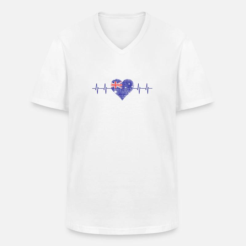 Australia, Down Under - Männer-T-Shirt mit V-Ausschnitt - Weiß