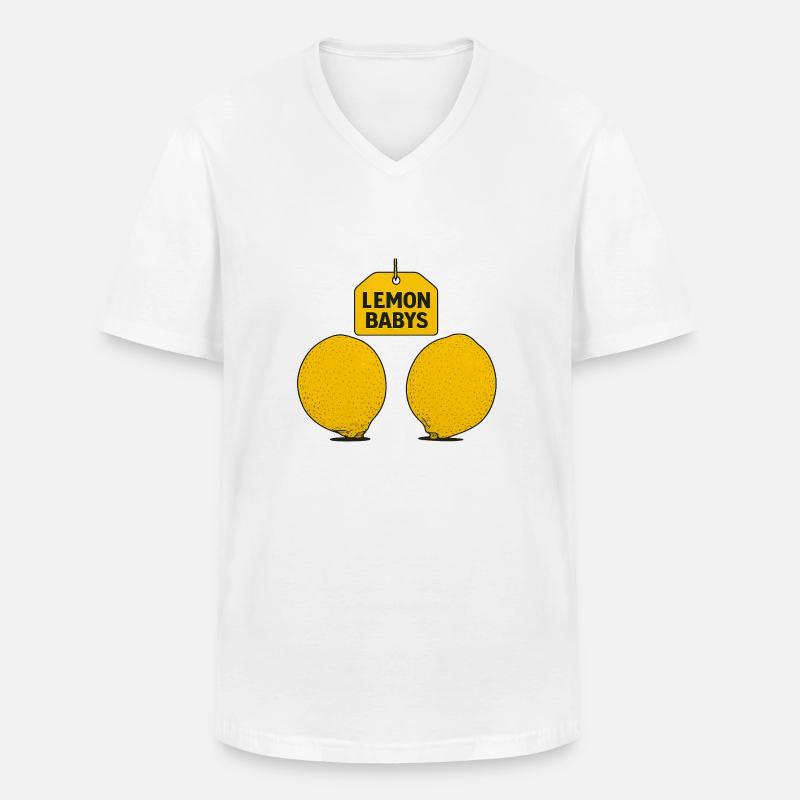 779797EB 0CBC 4BE0 A3BB FDBD99E2D8F4 - Männer-T-Shirt mit V-Ausschnitt - Weiß