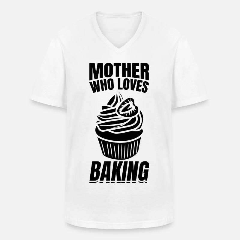 Bäckerin Mutter - Männer-T-Shirt mit V-Ausschnitt - Weiß