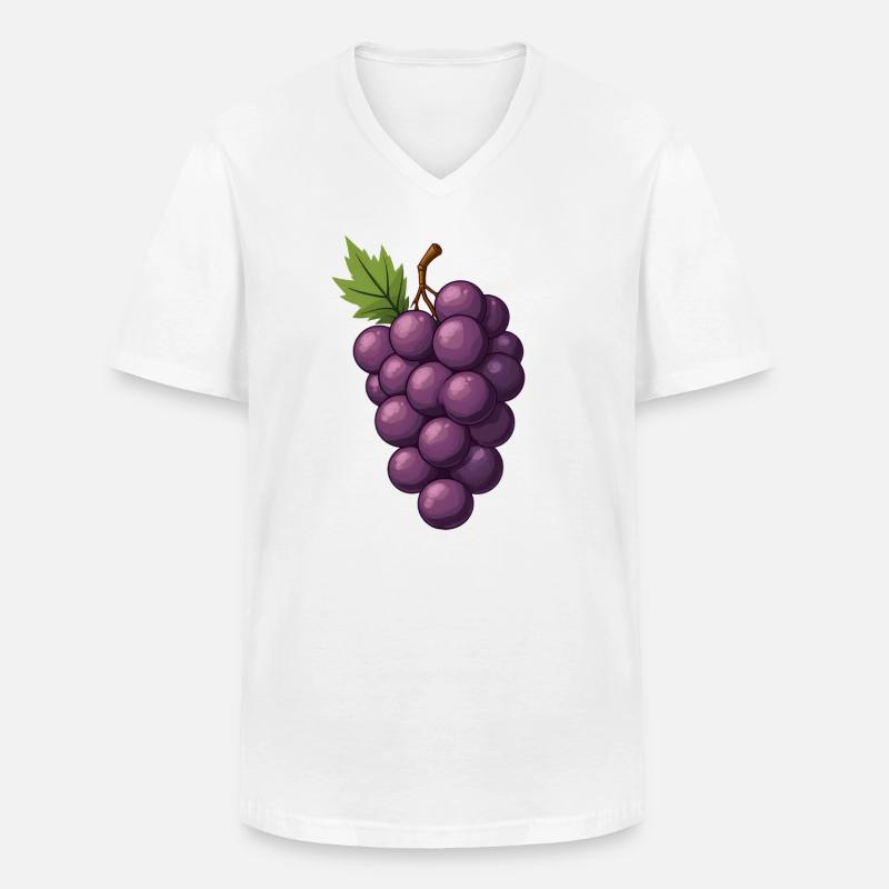 Trauben - Männer-T-Shirt mit V-Ausschnitt - Weiß