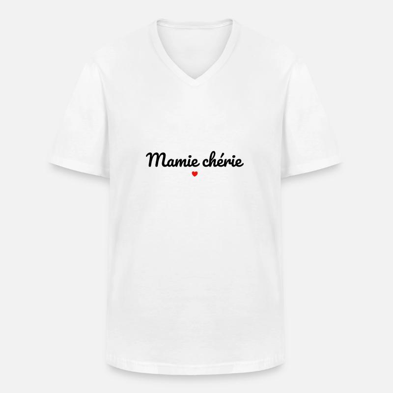 Geliebte Mutter - Männer-T-Shirt mit V-Ausschnitt - Weiß
