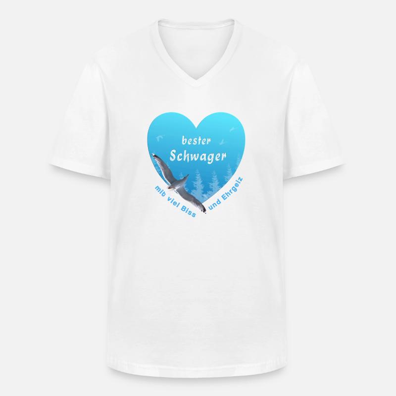 bester Schwager - Männer-T-Shirt mit V-Ausschnitt - Weiß