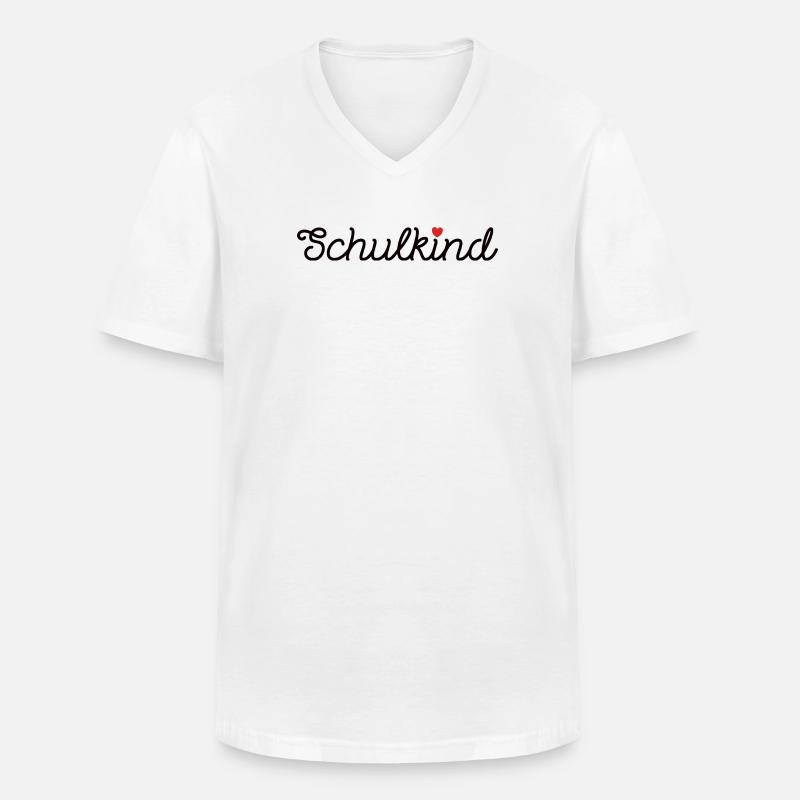 Schulkind Einschulung Berufsschule Schulanfang - Männer-T-Shirt mit V-Ausschnitt - Weiß