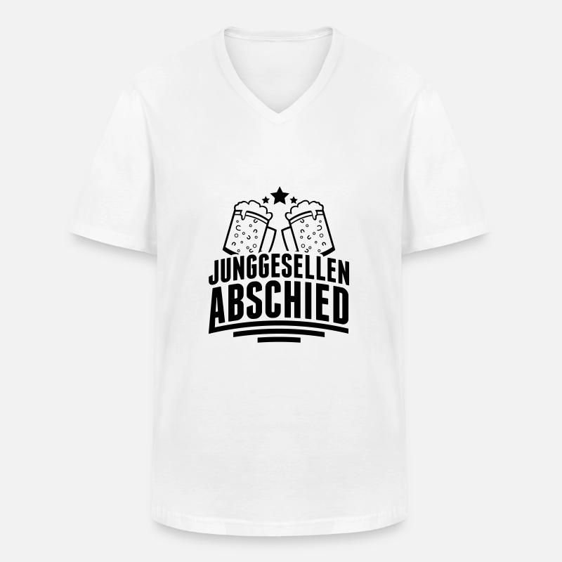 junggesellenabschied_pe1 - Männer-T-Shirt mit V-Ausschnitt - Weiß