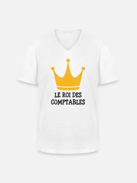 Accountant / Accounting / Comptable / Comptabilité - Men's V-Neck T-Shirt - white