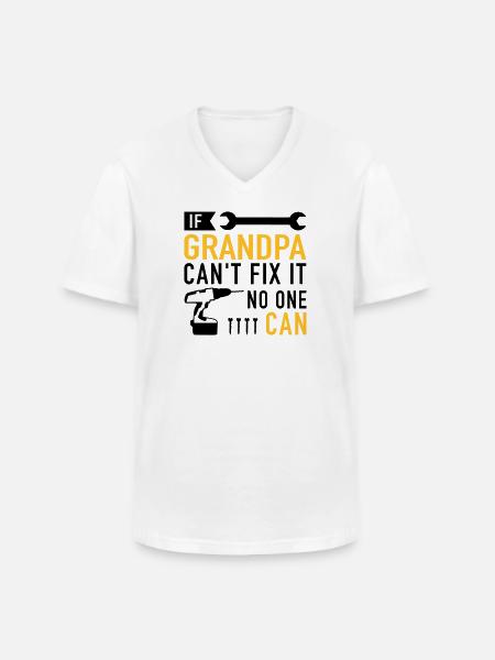Grandfather - Men's V-Neck T-Shirt - white
