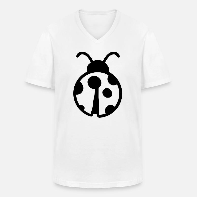 süßer Marienkäfer - Männer-T-Shirt mit V-Ausschnitt - Weiß