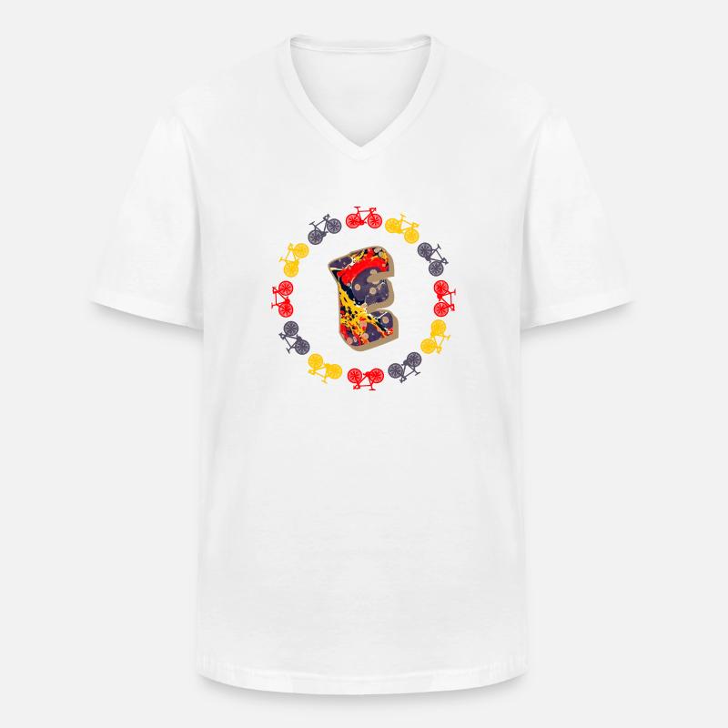 fahrrad e 202 e - Männer-T-Shirt mit V-Ausschnitt - Weiß