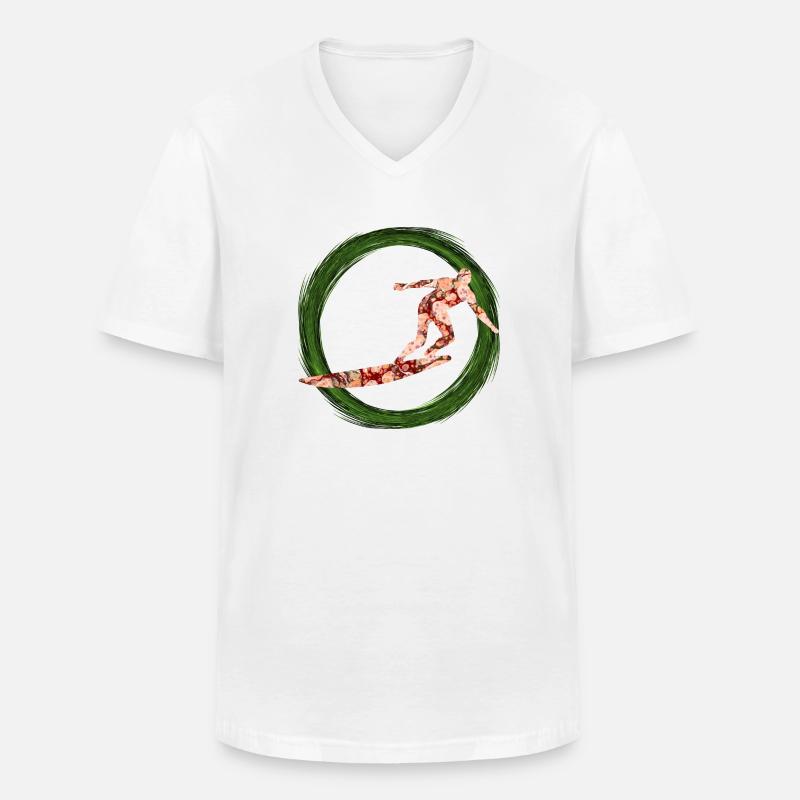 surfer e 214 - Männer-T-Shirt mit V-Ausschnitt - Weiß