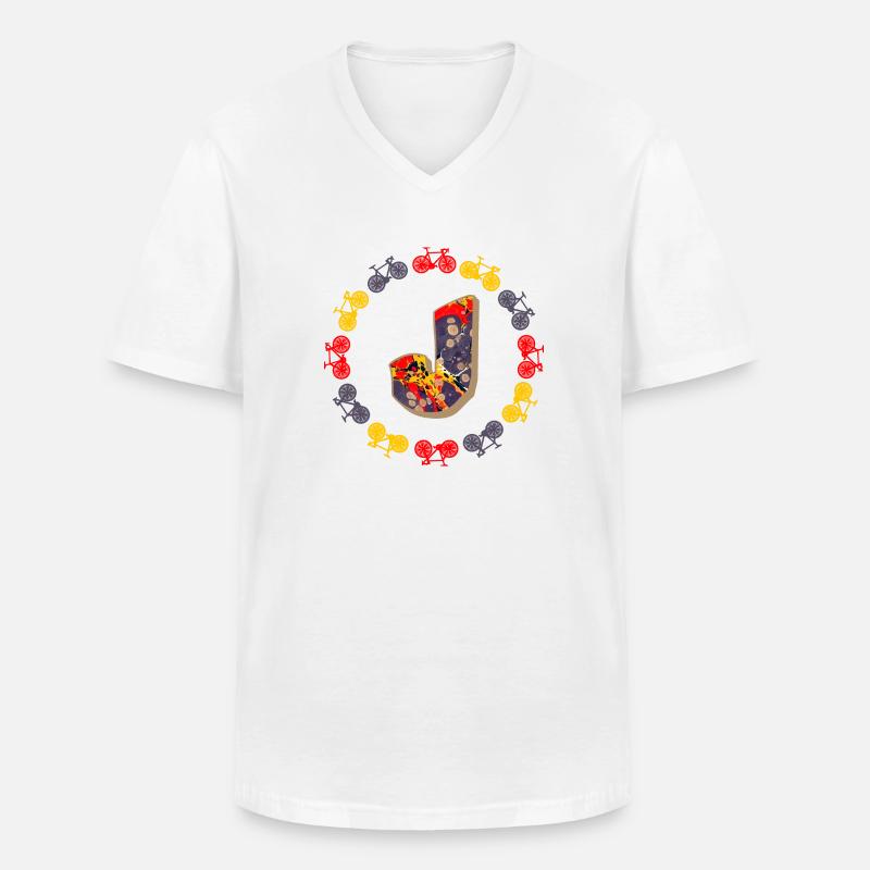 fahrrad e 202 j - Männer-T-Shirt mit V-Ausschnitt - Weiß
