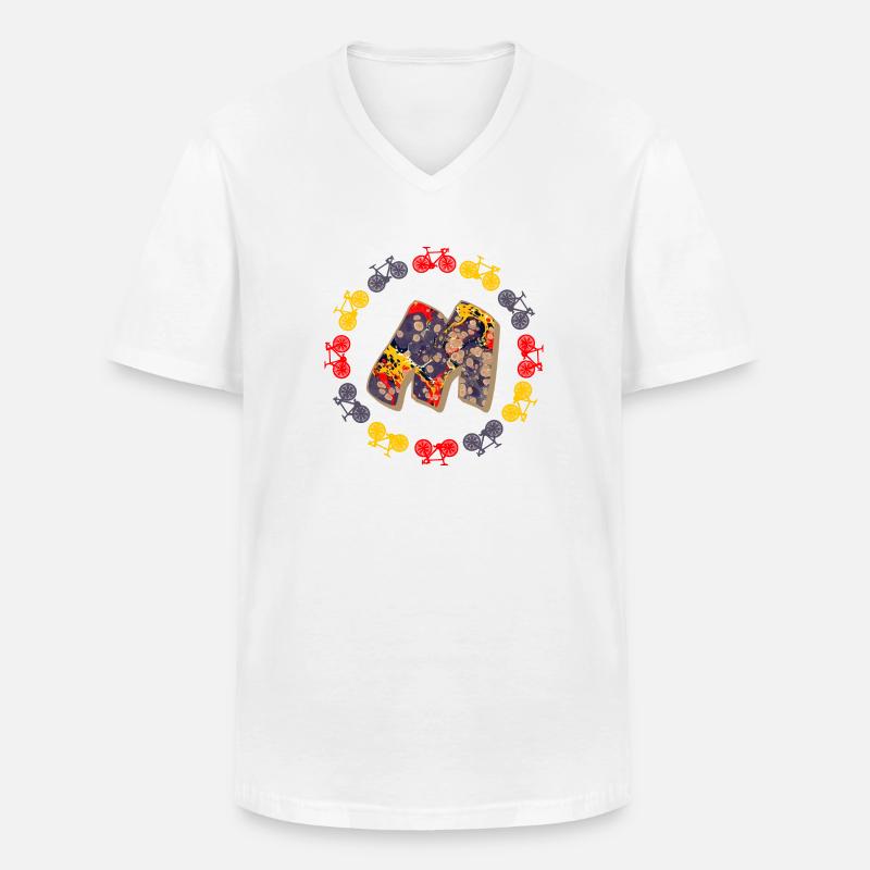 fahrrad e 202 m - Männer-T-Shirt mit V-Ausschnitt - Weiß
