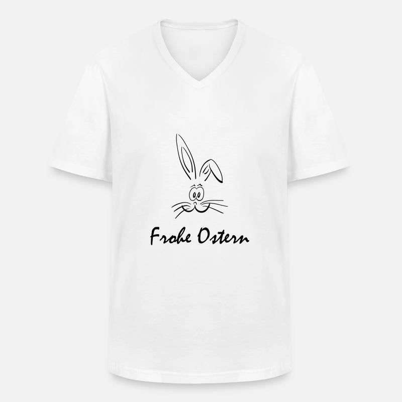 frohe ostern - Männer-T-Shirt mit V-Ausschnitt - Weiß