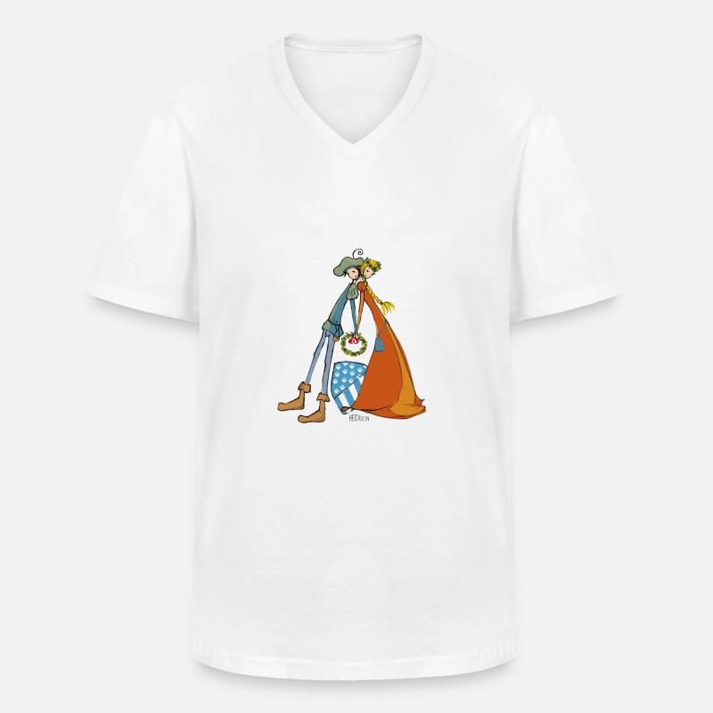 postkarte - Männer-T-Shirt mit V-Ausschnitt - Weiß