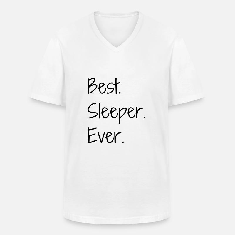 Schlaf / Schläfer / Müdigkeit / Rest - Männer-T-Shirt mit V-Ausschnitt - Weiß