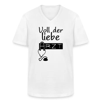 Lieber Arzt Geschenk - Männer-T-Shirt mit V-Ausschnitt - Weiß - Vorne - AI Model Male 185 light (185cm)