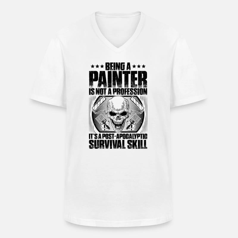 Painter and Painter Painter Painter Gift - Men's V-Neck T-Shirt - white