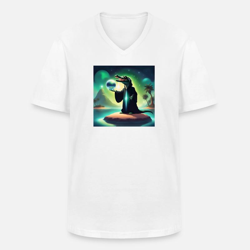 Vokasma 🔮🔮🔮 - Männer-T-Shirt mit V-Ausschnitt - Weiß