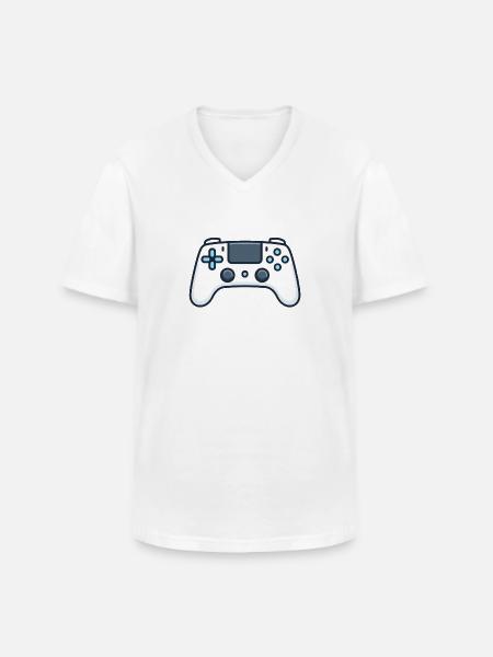 Gamepad for console gamepad - Men's V-Neck T-Shirt - white