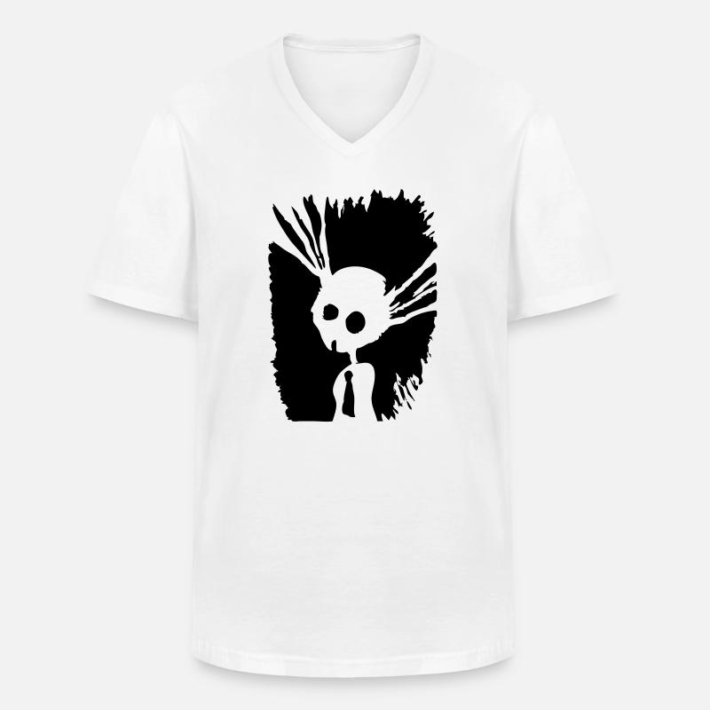 shadow bunny - Männer-T-Shirt mit V-Ausschnitt - Weiß