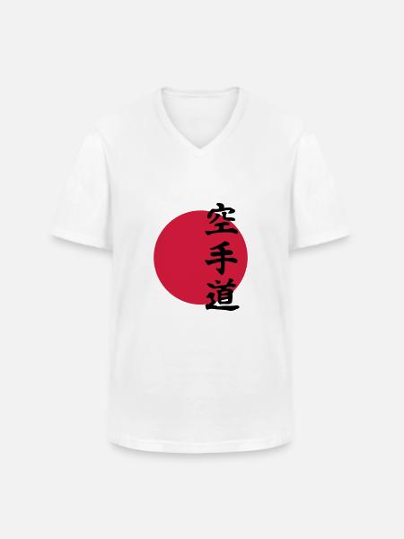 karate - Men's V-Neck T-Shirt - white