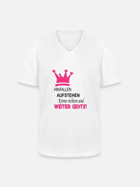 krone_weiter_gehts_4 - Männer-T-Shirt mit V-Ausschnitt - Weiß