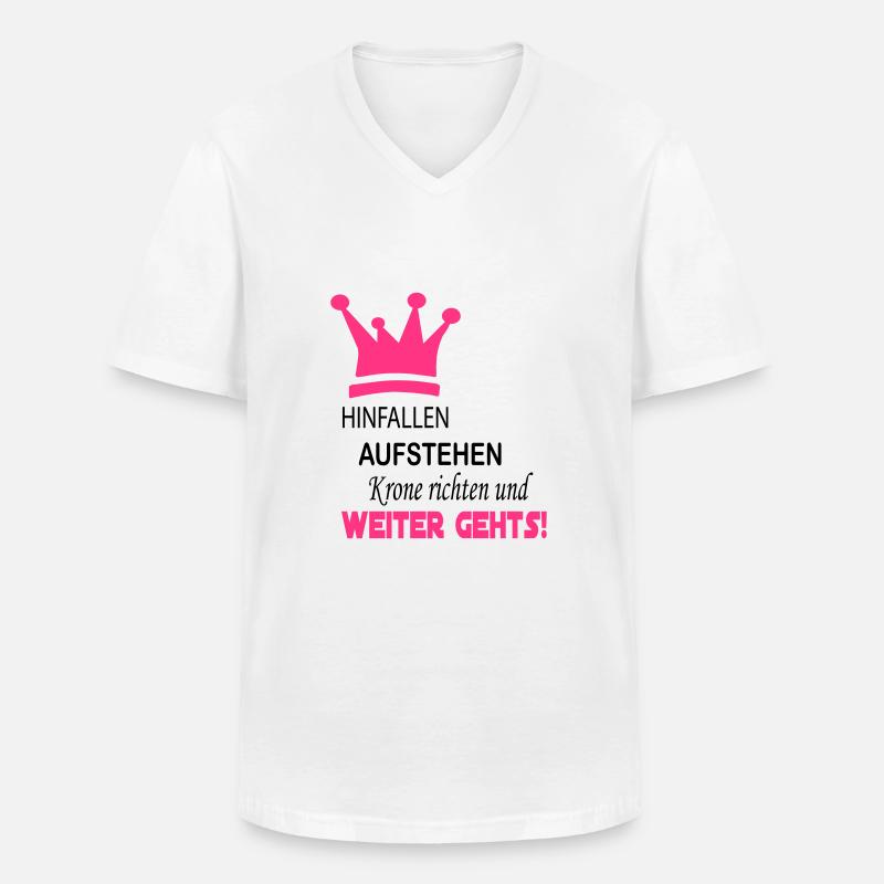 krone_weiter_gehts_4 - Männer-T-Shirt mit V-Ausschnitt - Weiß