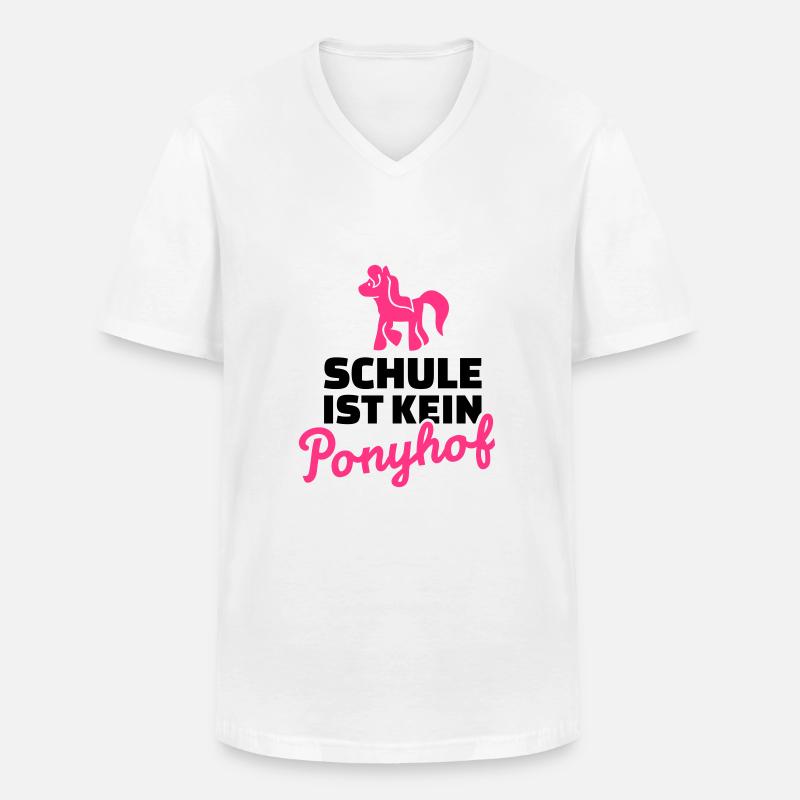 Schule - Männer-T-Shirt mit V-Ausschnitt - Weiß