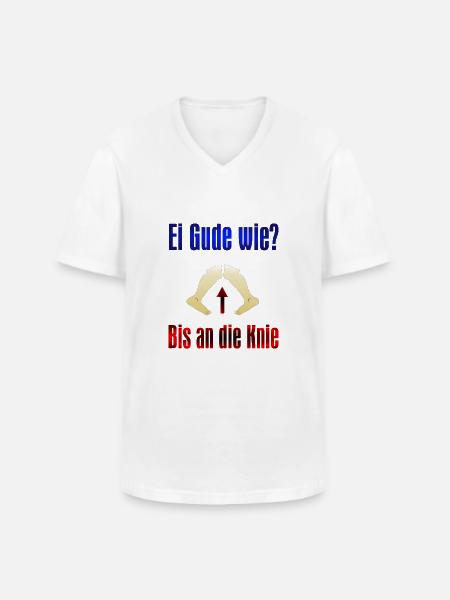 Ei Gude wie - Männer-T-Shirt mit V-Ausschnitt - Weiß