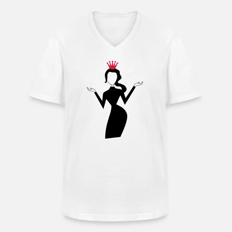 Topmodel - Männer-T-Shirt mit V-Ausschnitt - Weiß
