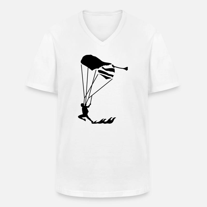 Swooping - Männer-T-Shirt mit V-Ausschnitt - Weiß