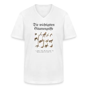 Die wichtigsten Gitarrengriffe für Gitarristen - Männer-T-Shirt mit V-Ausschnitt - Weiß - Vorne - AI Model Male 185 light (185cm)
