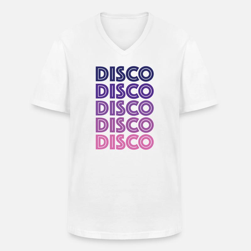 Disco Disco Disco - Männer-T-Shirt mit V-Ausschnitt - Weiß