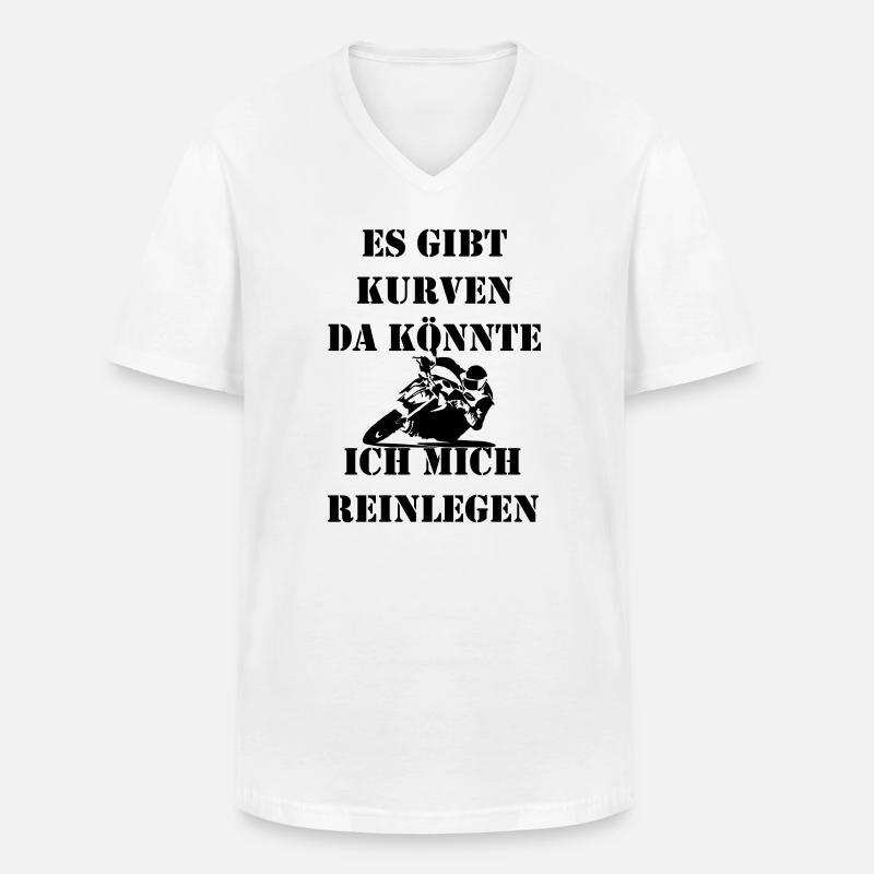 kurven reinlegen - Männer-T-Shirt mit V-Ausschnitt - Weiß