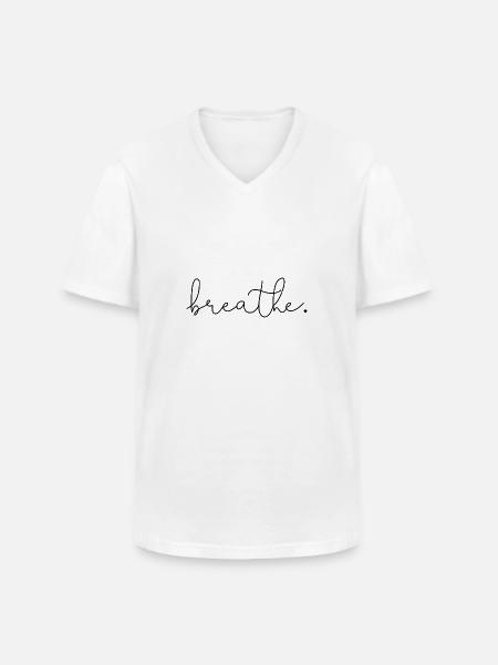 breathe - Männer-T-Shirt mit V-Ausschnitt - Weiß