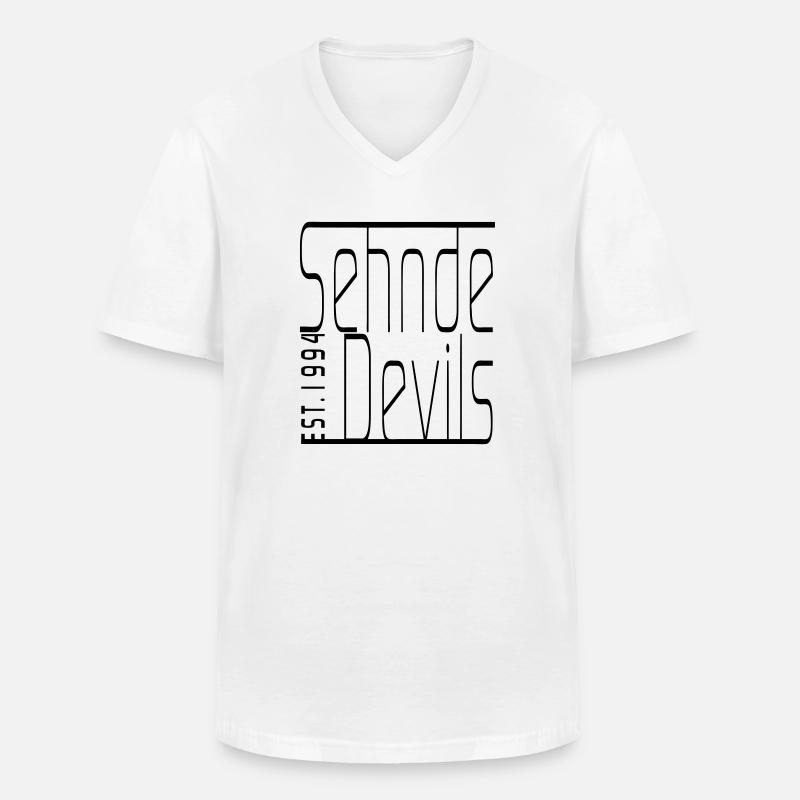 Sehnde Devils Est. 1994 - Männer-T-Shirt mit V-Ausschnitt - Weiß
