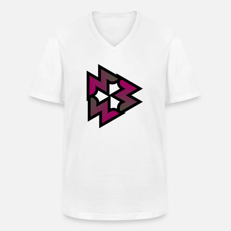 Canada leaf - Männer-T-Shirt mit V-Ausschnitt - Weiß