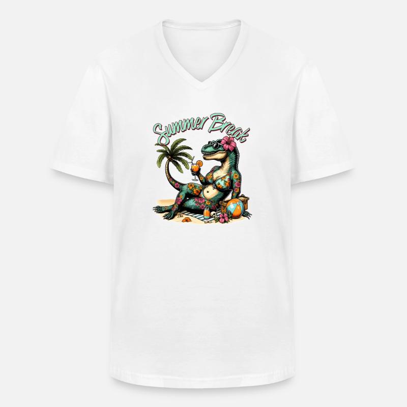 Summer Break 5 - Männer-T-Shirt mit V-Ausschnitt - Weiß